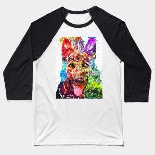 German Shepherd Alsatian Grunge Baseball T-Shirt